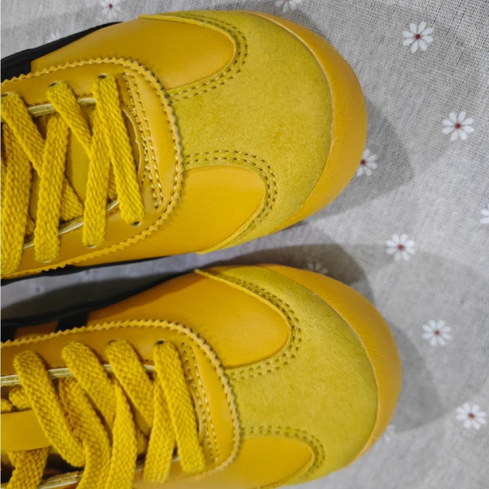 Onitsuka Tiger Mexico 66 Sneakers - Bright Yellow with Black Stripes - Picture 2 of 7